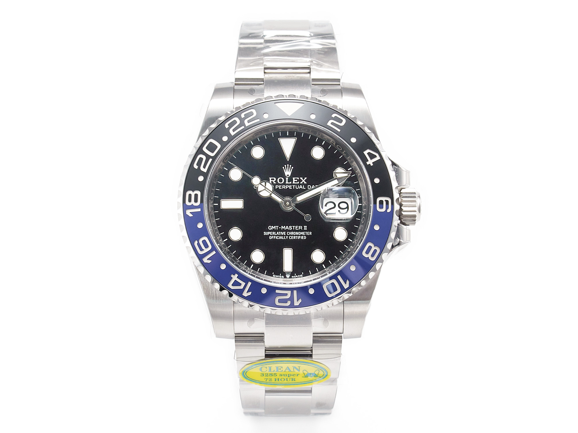 GMT-Master II 126710 BLNR Clean Black/Blue Ceramic 904L Steel Best Edition on Oyster Bracelet DD3285 CHS